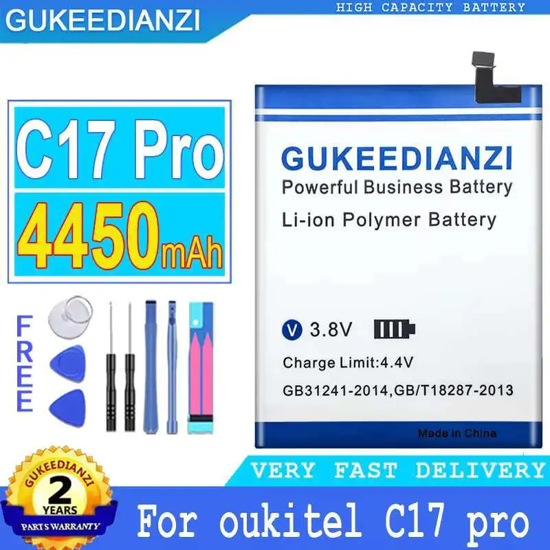 

Аккумулятор мобильного телефона емкостью 4450 мАч для Oukitel C17 Pro, высокая совместимость