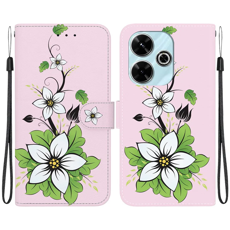 Wallet Card Stand Magnetic Flip Case For Xiaomi PocoM6 4G Poco M6 C65 X6 F6 Pro PocoF6 5G 2024 Coque Etui Leather Phone Cover