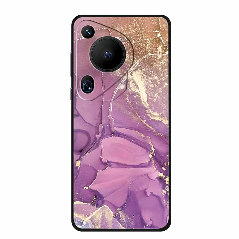 Para Huawei pura 70 Funda trasera suave de TPU para HUAWEI P30 P40 P50 P60 Pro Plus Ultra P 60 50 40 30 cubiertas de mármol de arte Colurful