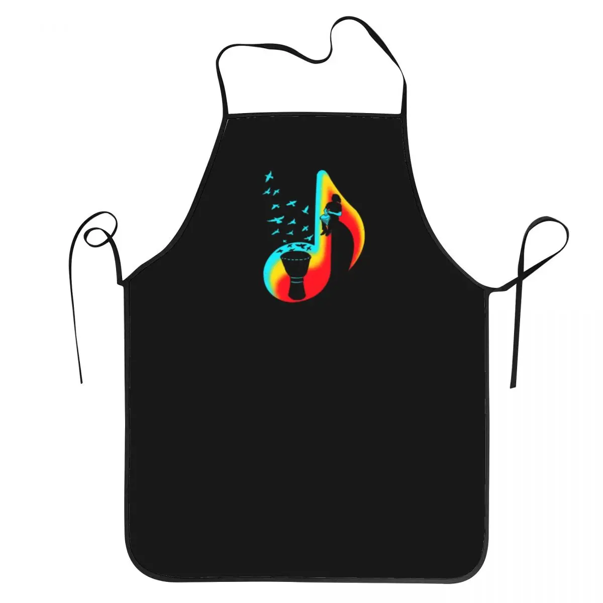 Custom Bib Music Note DJ Player Apron for Men Women Unisex Adult Chef Cooking Kitchen Tablier Cuisine Painting