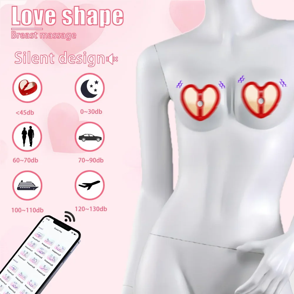 App telecomando stimolatore del seno femminile giocattolo bimodale Clip del seno vibratore coppia flirtare forniture giocattoli del sesso