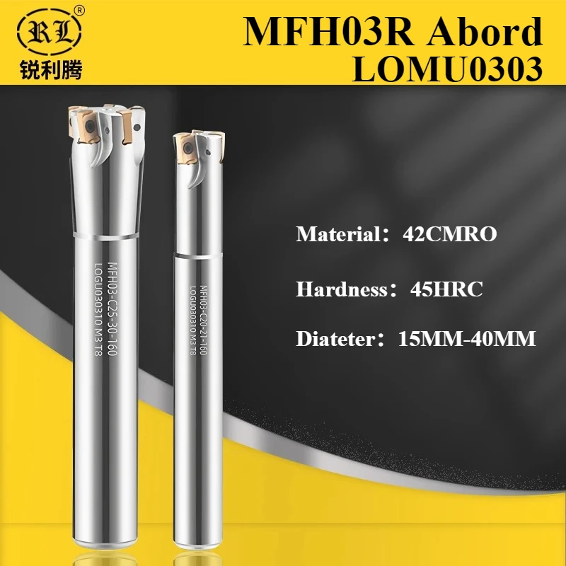 

Фреза концевая R L MFHO3R LOGUO303 с высокопроизводительной вставкой, державка для ЧПУ-резцов с высокой подачей, фреза MFHO3 для стали