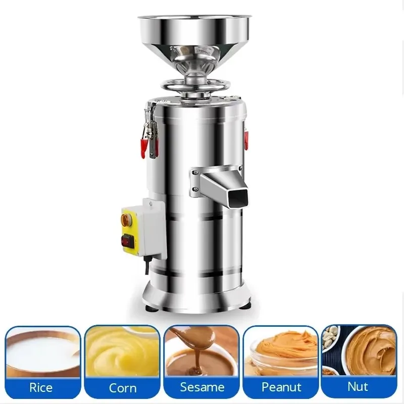 110V/220V Macchina per burro di arachidi Smerigliatrice per latte di sesamo e soia Macchina commerciale per burro di arachidi