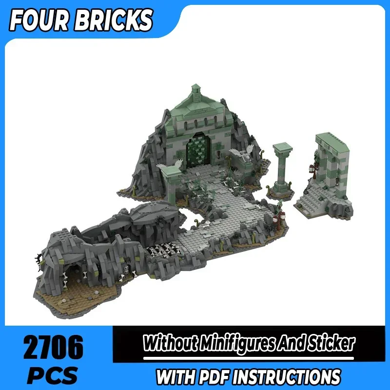 

Stacking Bricks Moc Building Blocks Magical Rings Movie Scene Paths Of The Dead Model DIY Assembly Street View Toys Gifts