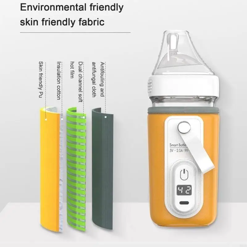 

E06F USB Bable Bottle Spearmer теплый молоко теплый детский кормление для бутылочных бутылок крышка термостат пища теплый пакет