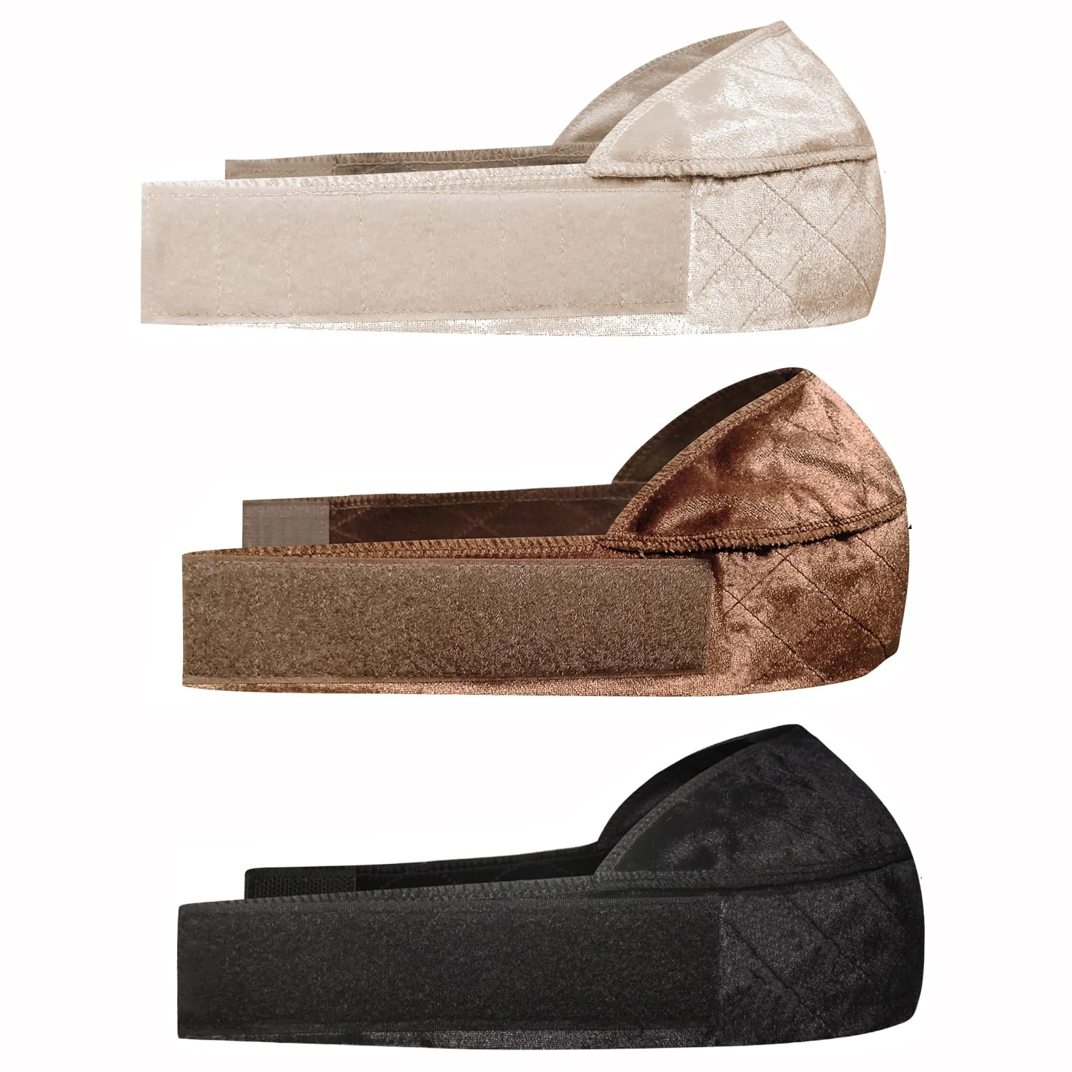 

Wide Wig Grip Band Flexible Velvet Scarf Comfort Non-Slip Adjustable Fasten Wig Bands With Arch Extra Hold