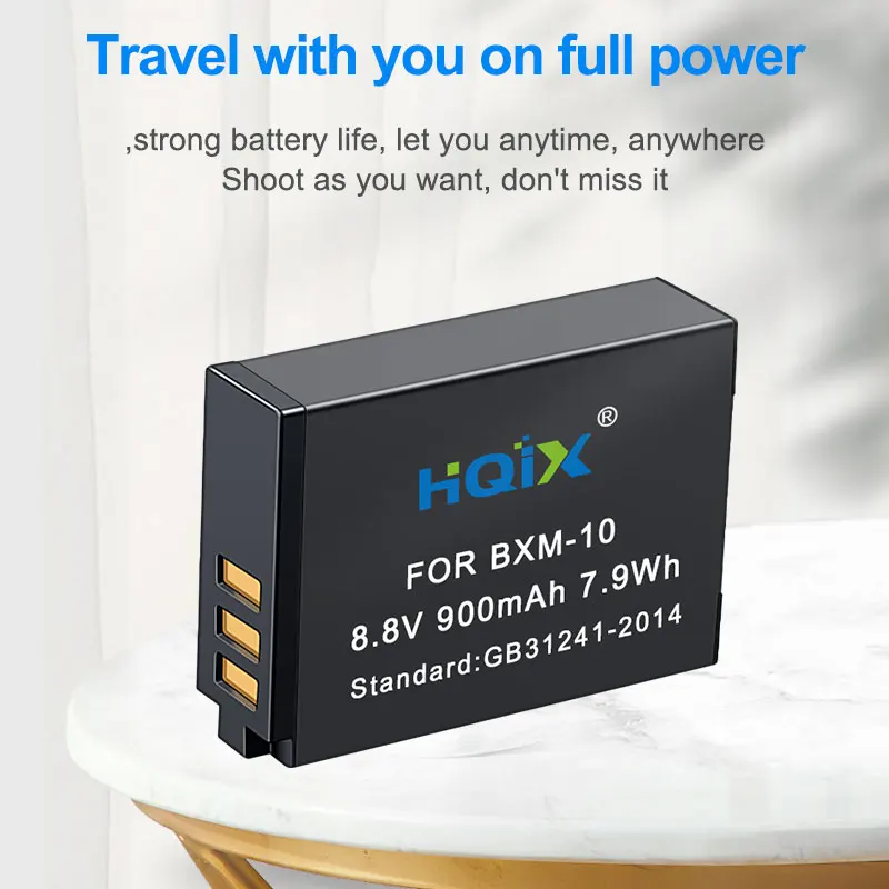 HQIX for Xiao Yi-M1 Yi  M1 mirrorless camera BXM-10 BXM10 Dual Charger Battery