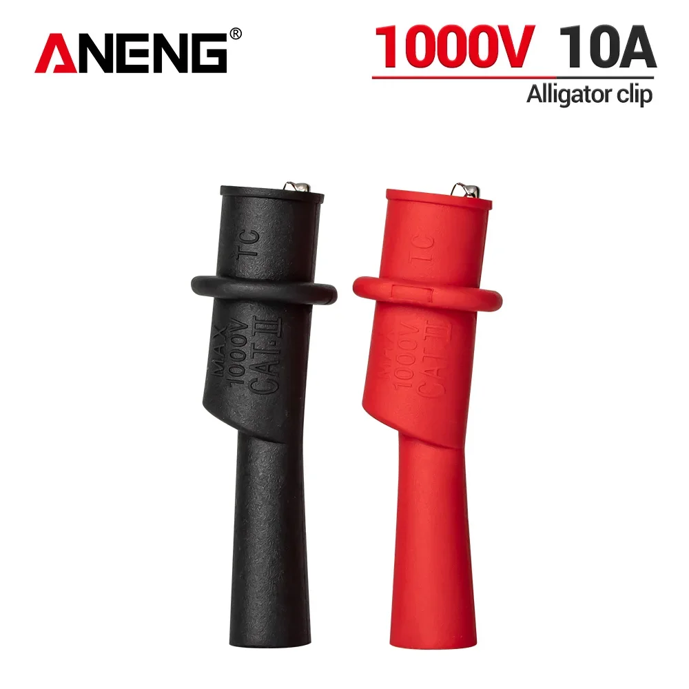 Aneng jacaré teste multímetro acessórios testador sonda 1 par crocodilo braçadeira elétrica para teste ferramentas medidor de sonda