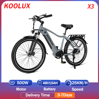 KOOLUX X3 Aluminum Alloy Electric Bike 500W Motor 48V15AH Lithium Battery Adult Electric Bicycle 26 Inch Tire Disc brake E-bike