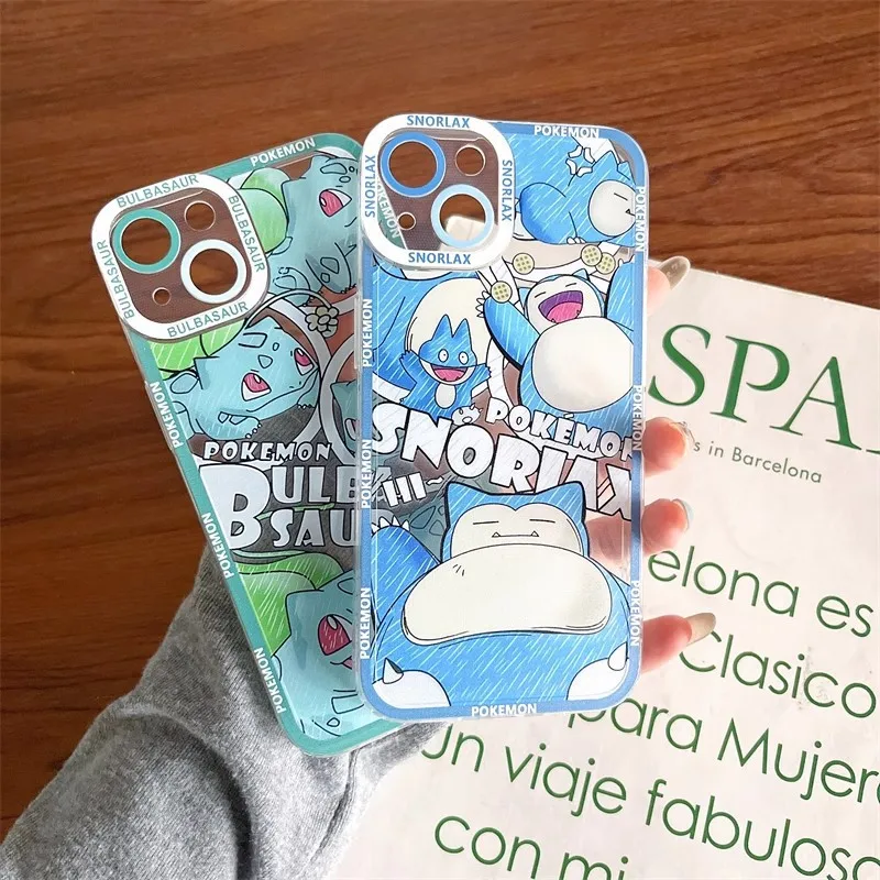 Urocze etui na telefon z motywem POKEMONA Pikachu do iPhone 18 12 13 14 15 16 17 Pro Max Plus mini 18Pro Air Snorlax Squirtle Gengar, miękka obudowa — zdjęcie produktu 6
