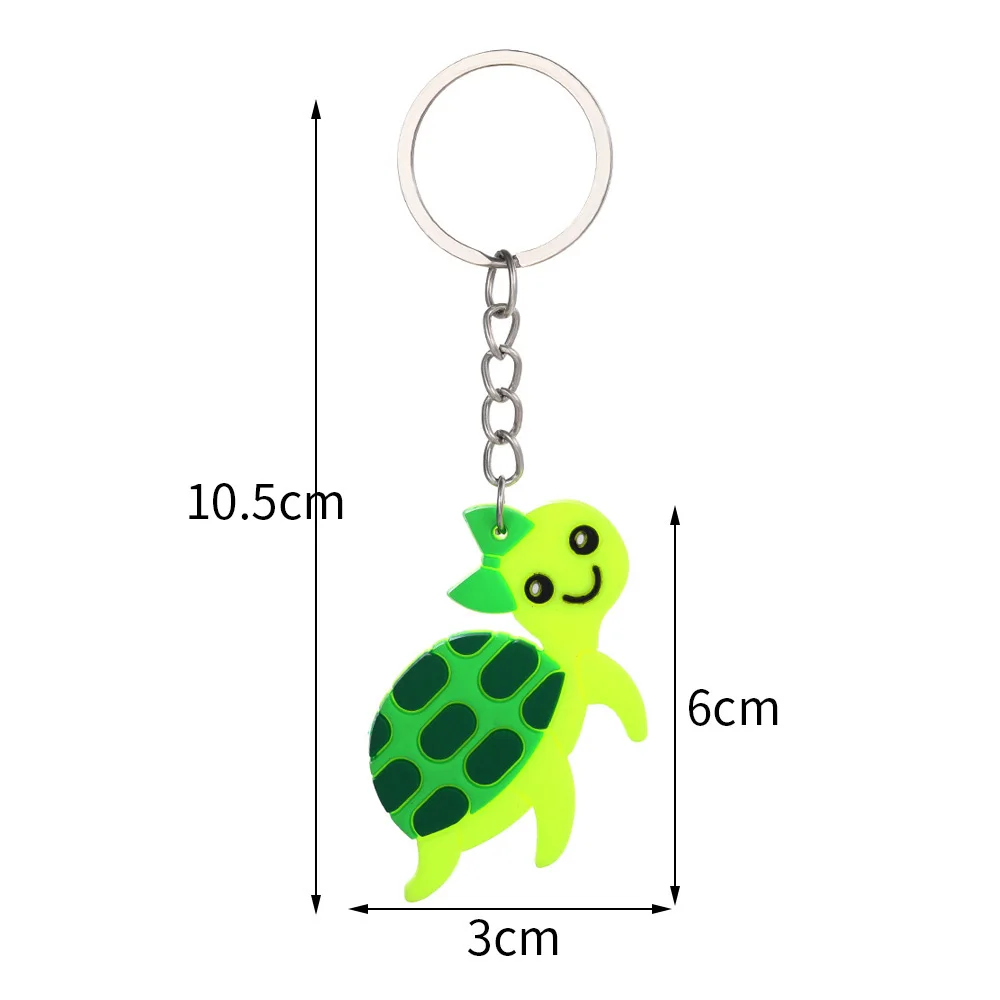 Sea Animals Plastic Drinking Straws Turtle Crab Shark Ocean Animals Keychain Under the Sea Themed Birthday Party Favor Supplies