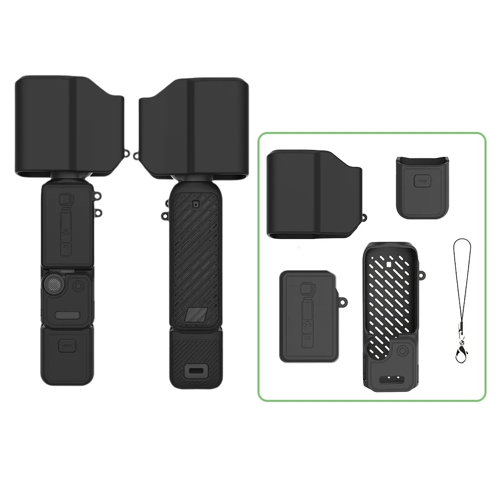 Anti-Scratch Gimbal Camera Protective Case Silicone Dustproof Full Body Protective Cover Quick Release for DJI Osmo Pocket 4P