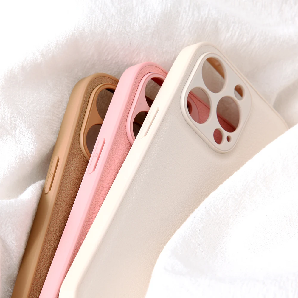 Personalize o caso à prova de choque da textura de couro do nome personalizado para o iphone 13 12 11 pro max x xs 7 8 mais capa proteção da câmera completa