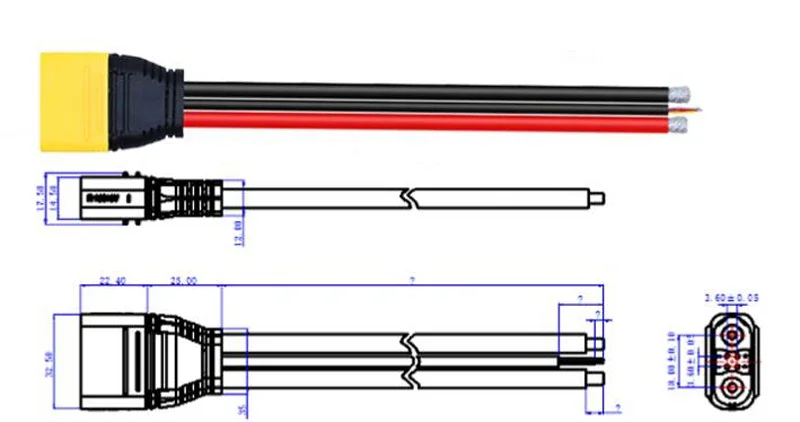 New  Amass AS150U Plug Connector w/ Resistance Male/Female For RC Model DIY