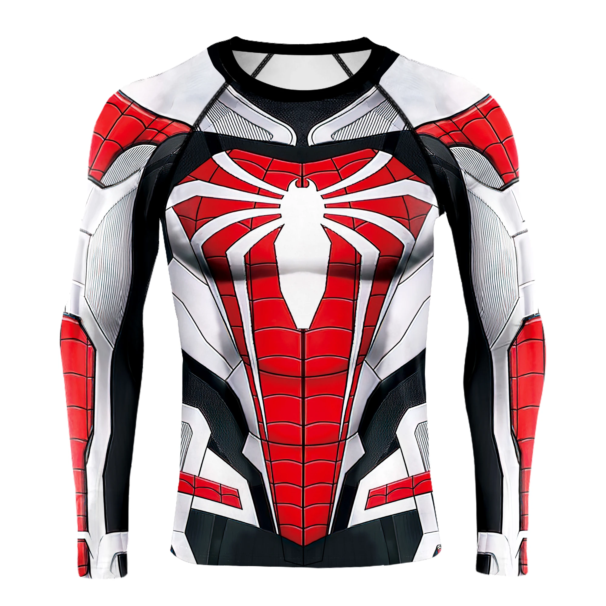 Superhero Movie Print Fitness Gym Compression T Shirt for Men Fitness Clothing Tops Fighting Tee Quick Dry Sport Jersey Shirt