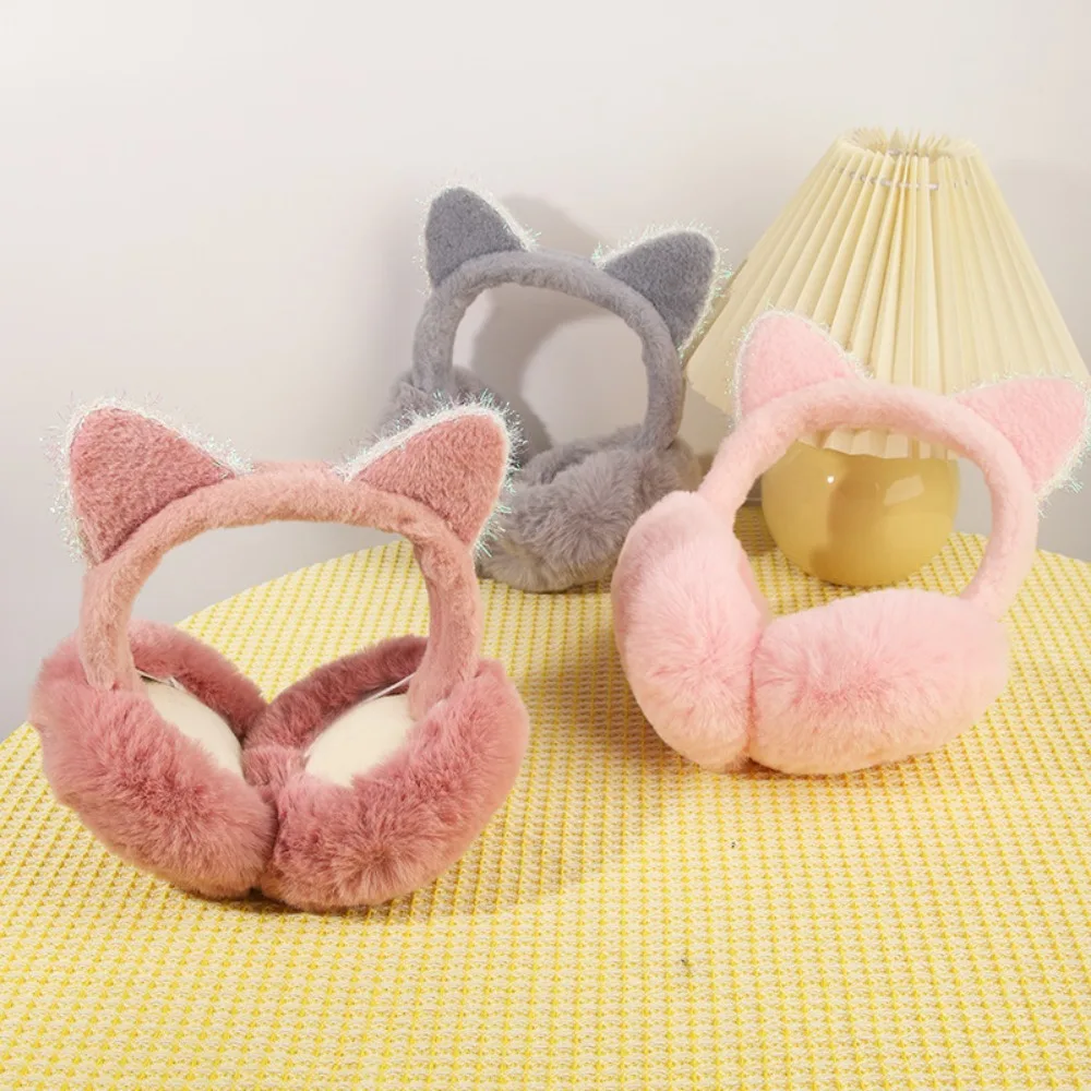 Fashion Plush Fluffy Ear Muff Cold Protection Sequin Ear Warmer Keep Warm Ear Cover Winter