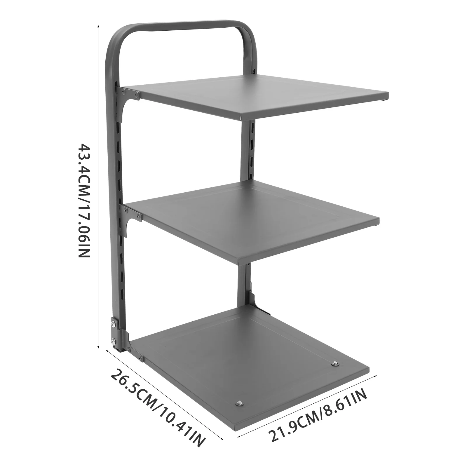 Foldable Kitchen Pan Organizer Carbon Steel Pot Rack Multi-Function Kitchen Supply Countertop Pot Organizer