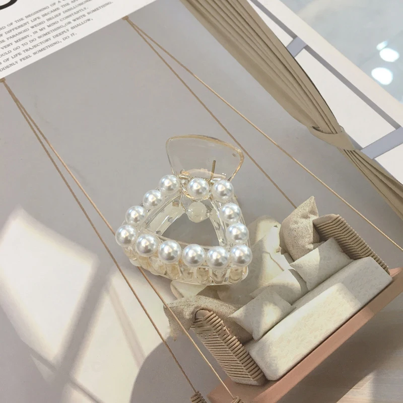 Große Perlen-Haarspange für Damen, elegante transparente Haarspange im Hai-Design für dickes Haar, Haarspangen für Mädchen, Hochzeits-Haaraccessoires – Detail 12
