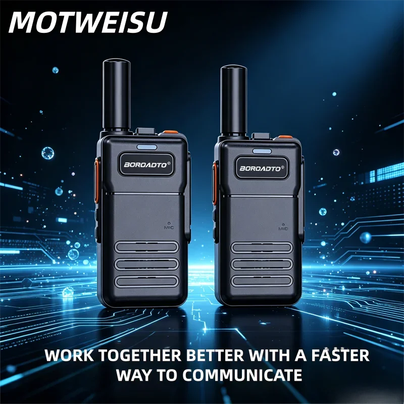 Mini Portable Two-Way Radio Walkie Talkie with Long Standby Easy to Use for Retail Hotel Neighborhood Patrol Compact Communicati