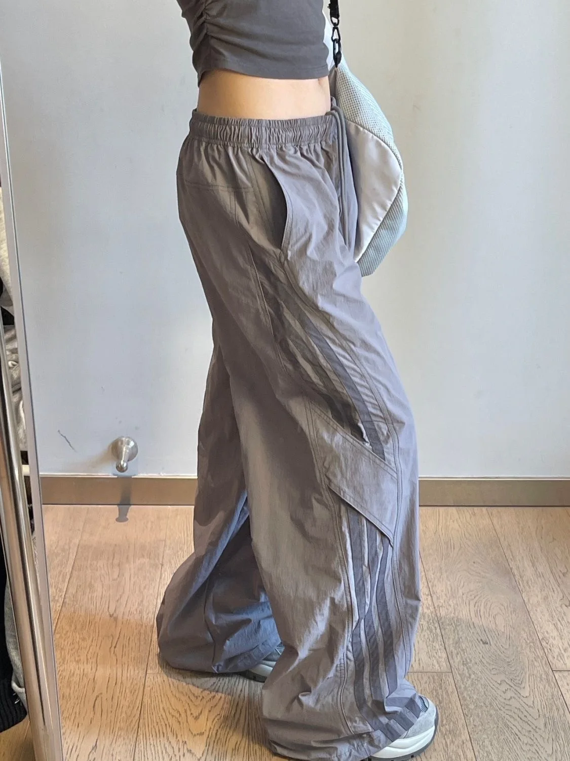 

Ретро американские брюки-карго с высокой талией, широкие брюки для мужчин и женщин, повседневная удобная летняя одежда Qui Dry