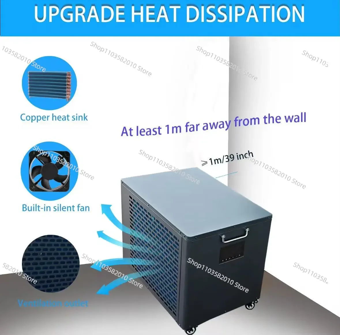 Best Selling Smart R290 Inverter 0.8hp 1hp 1.5hp Ice Bath Chiller 1/2 hp Bath Ice Plunge Chiller