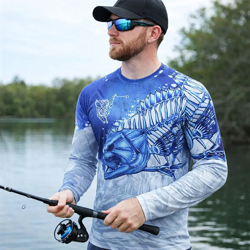 camisa-de-pesca-masculina-para-atividades-ao-ar-livre-manga-longa-protecao-uv-respiravel-secagem-rapida-leve-absorve-suor-ideal-para-pesca-na-primavera-e-verao