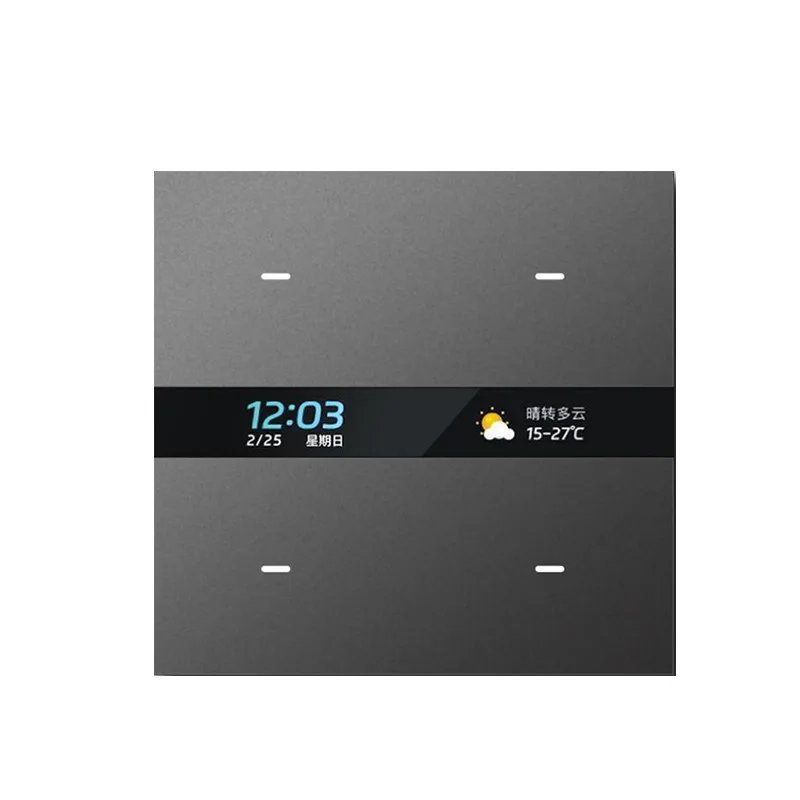 

Zigbee smart switch screen display weather time with millimeter wave human body induction radar backlight adjustable