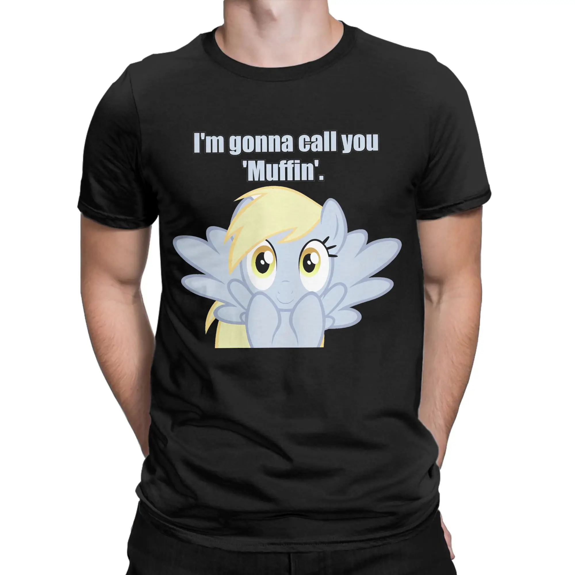 Muffins Derpy Hooves T Shirts Men's  Cotton Fun T-Shirt Crewneck  Tees Short Sleeve Clothing Original view 2