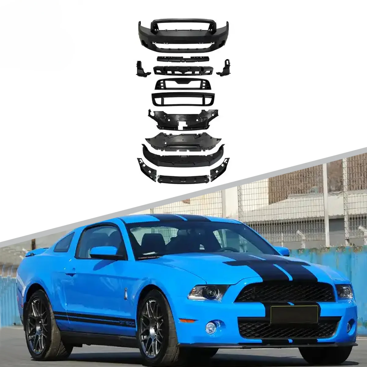 

2013-2014 GT500 Style Front Bumper For Mustang 2010-2014 GT500 & 2013-2014 V6 & GT