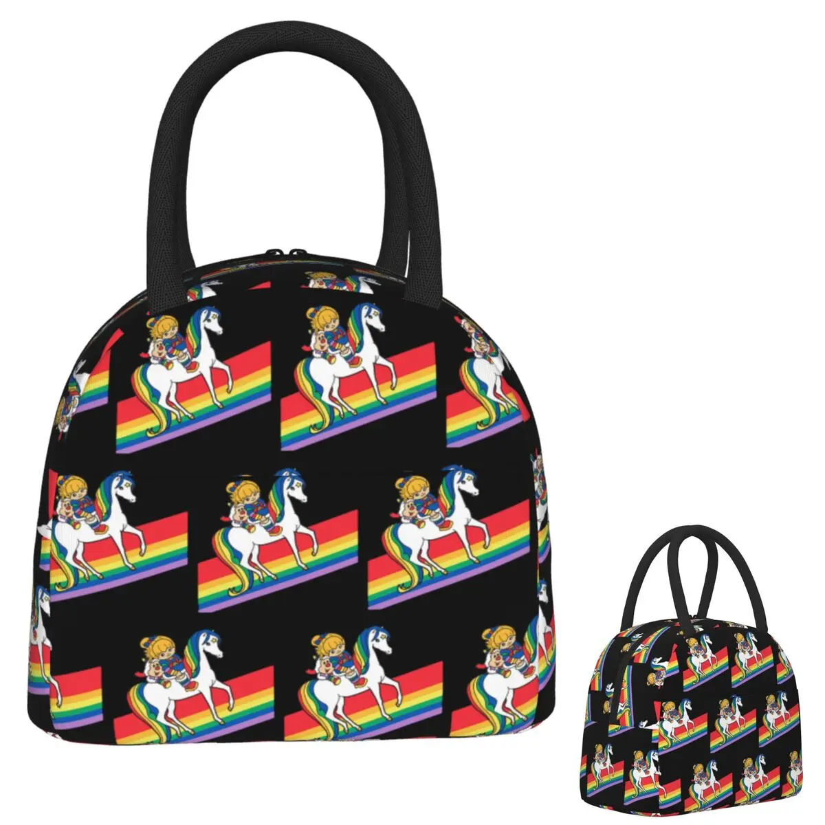 

Rainbow Brite And Friends - Retro 80s Cartoon Design Lunch Bags Insulated Bento Box Portable Lunch Tote Picnic Bags Thermal Bag