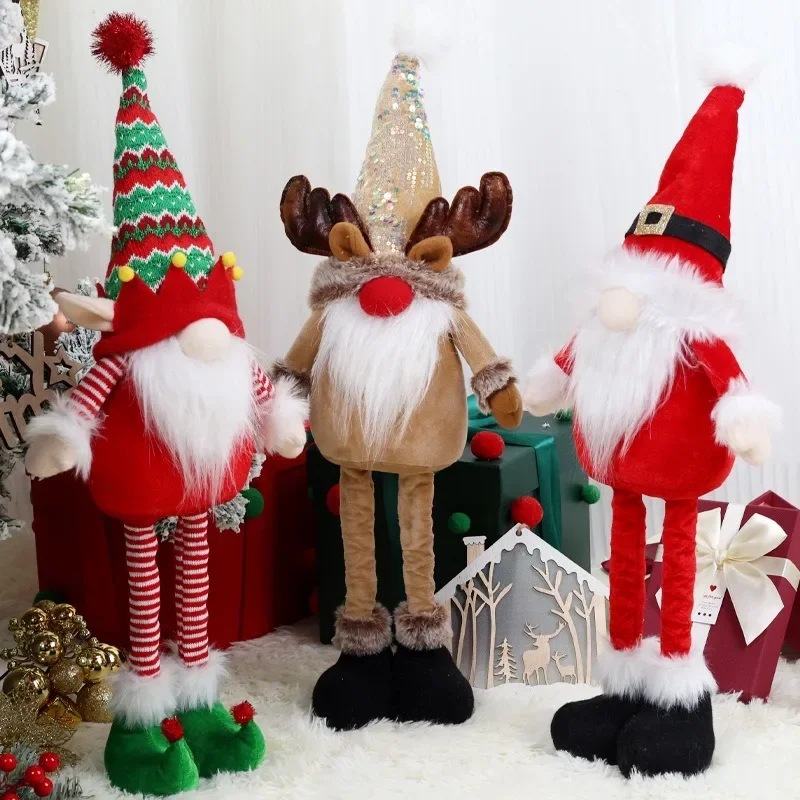 

Christmas Faceless Doll Santa Claus Doll Xmas Home Window Decor Christmas Ornaments Felize Navidad Joy 2025 Noel Party Decor