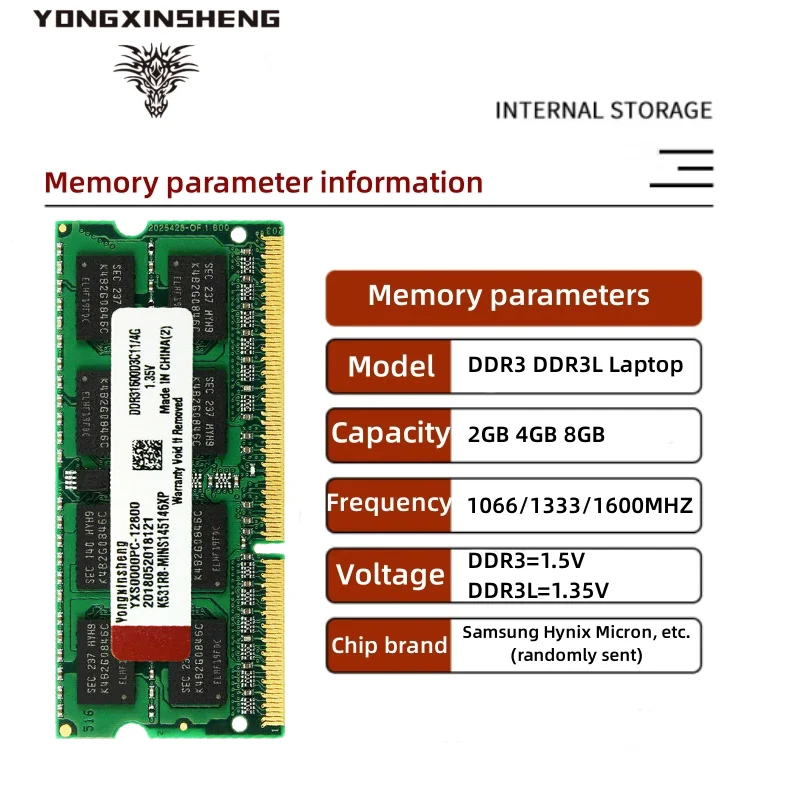 DDR3 DDR3L 2X4GB ذكريات الكمبيوتر المحمول Ram 1333 1600Mhz PC3L PC3 10600 12800 Sodimm ذاكرة الوصول العشوائي للكمبيوتر المحمول