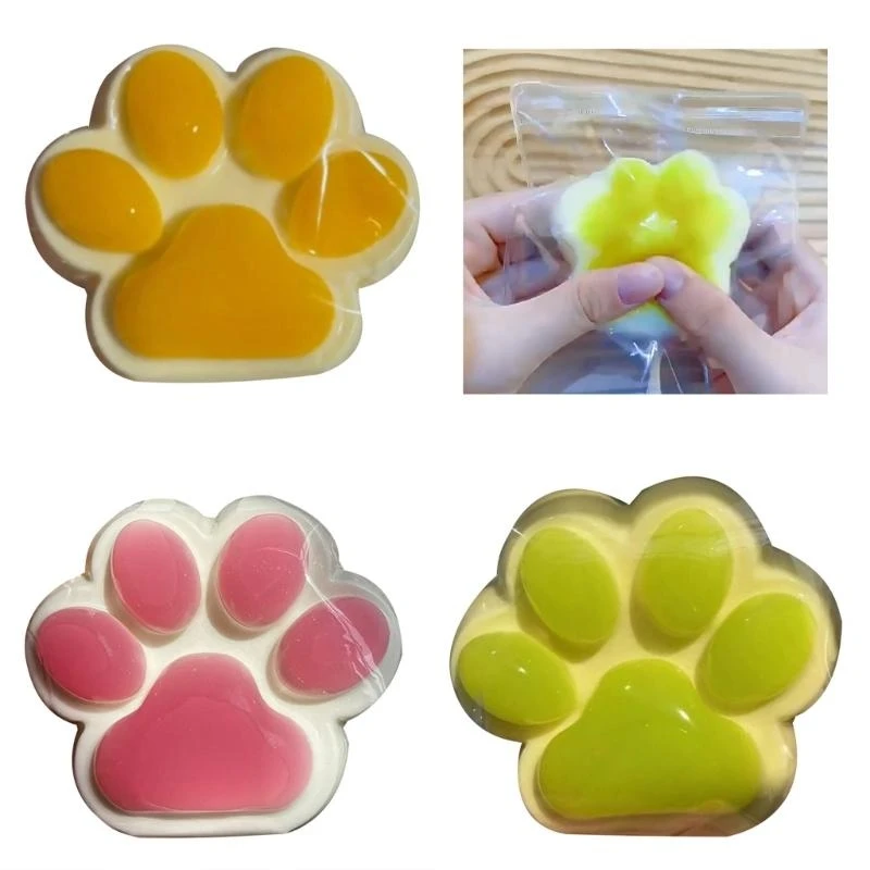 Gatos grandes patas estrés relevante juguete exprimiendo y pellizcando juguete descompresión suave juguete para mano del