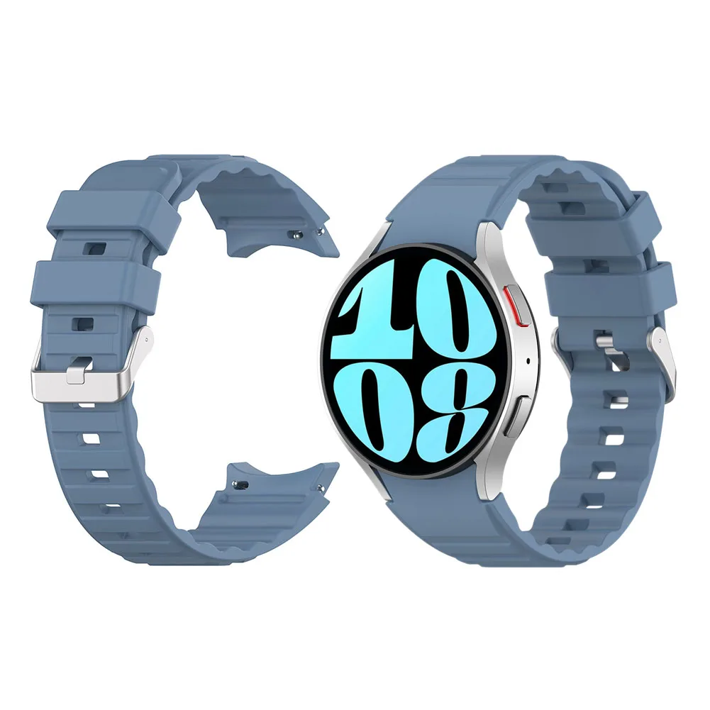 Silicone Strap for Samsung Galaxy Watch 4/5/6 20mm Adjustable Watch Band Sweatproof Watch Strap Replacement Sports Band Bracelet