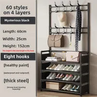 Multi-layer Door-mounted Shoe Hat Rack - Simple Assembly Household Integrated Multi-functional Storage Cabinet for Home Use 4