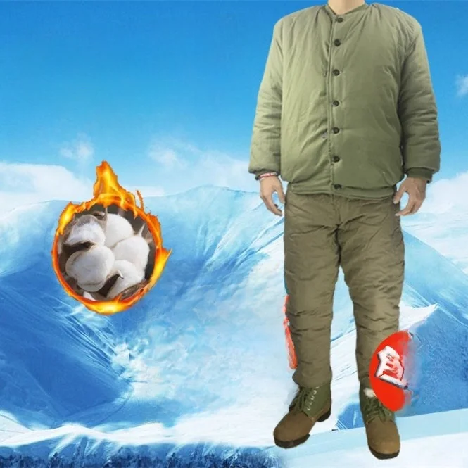 

Мужская хлопковая рабочая одежда Thiened 87, длинная рабочая одежда с воротником-стойкой и воротником-стойкой на одной пуговице, теплая