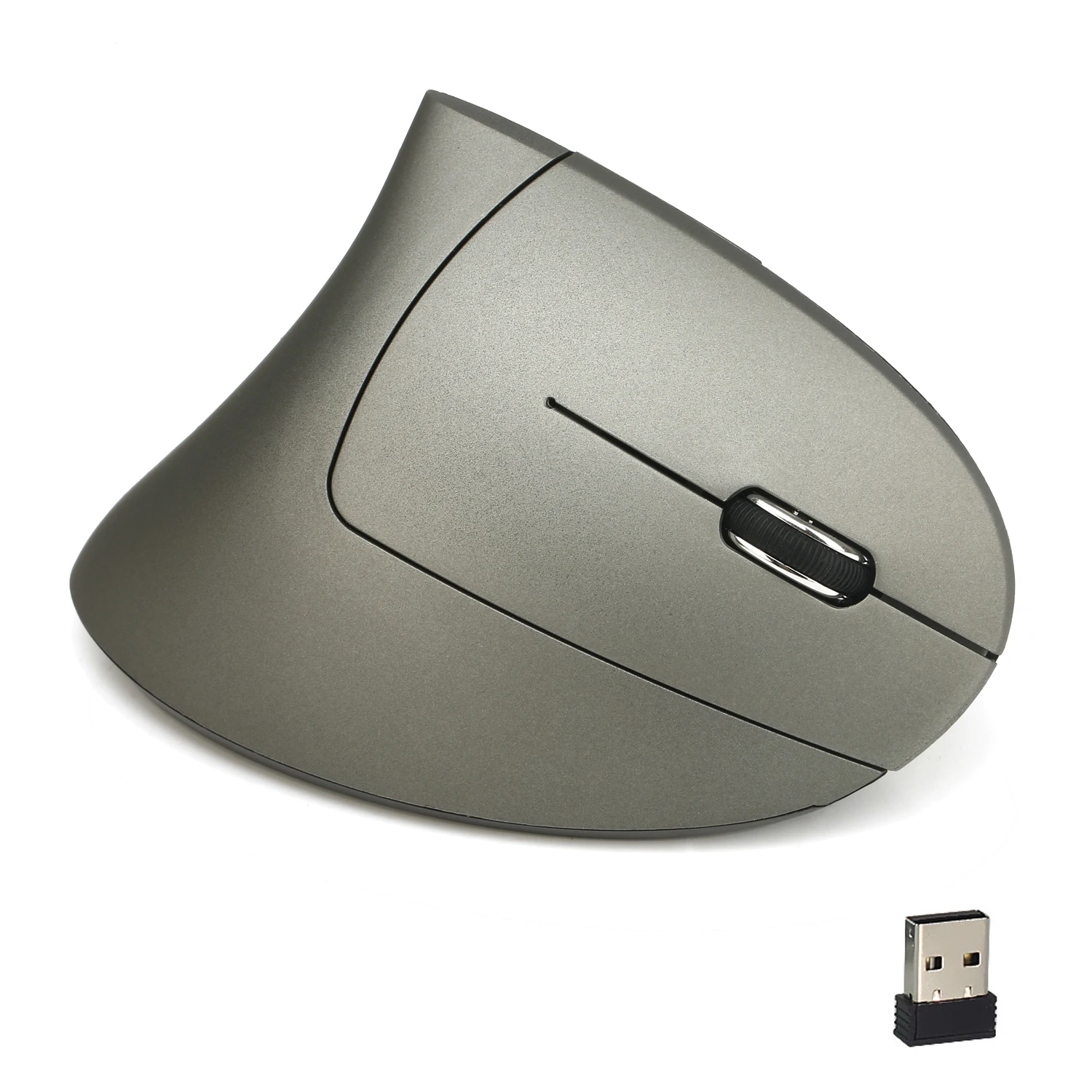 Hot choice HXSJ ergonomic optical mouse ABS 2400DPI adjustable rechargeable 600mA vertical mouse for office and mac