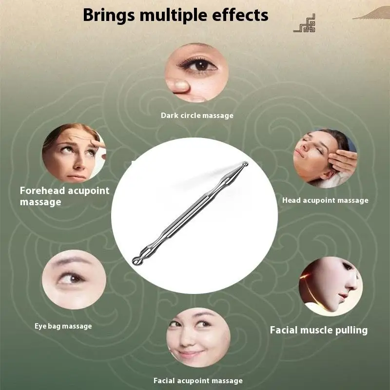 

Акупунктурная ручка для рефлексотерапии, инструмент для акупрессуры, массажная ручка из нержавеющей стали/латуни, массажер для точечного воздействия