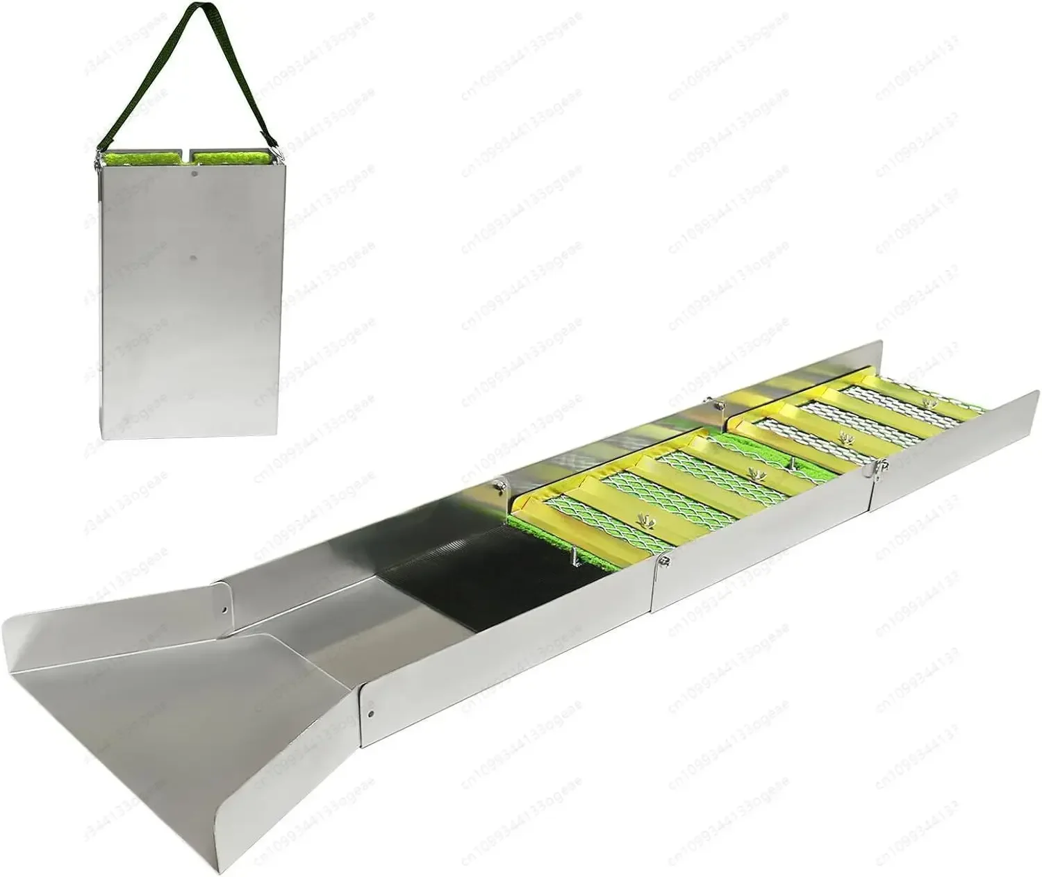 Unpowered gold selection chute Gold panning chute Rubber gold panning Portable