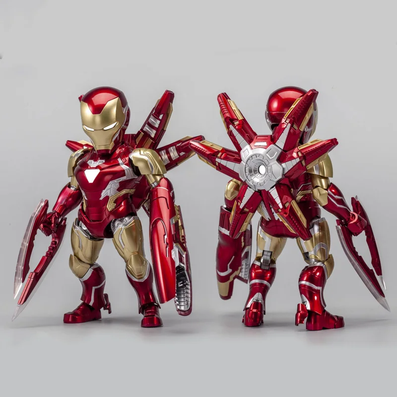 

Anime Avengers Infinity War Iron Man Action Figures MK85 SD Q Version Painted Assembled Model Kit Desktop Decor Collectible Gift