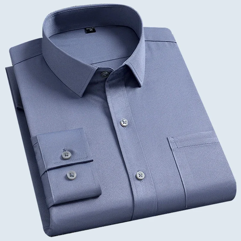 Men shirt thin stretch work clothes young and middle-aged business clothes can be machine-washed wrinkle-free and non-ironing