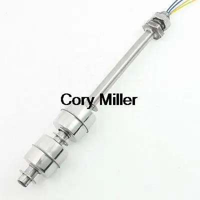 17cm Length Liquid Water Level Sensor Stainless Steel Vertical Float Switch 110V