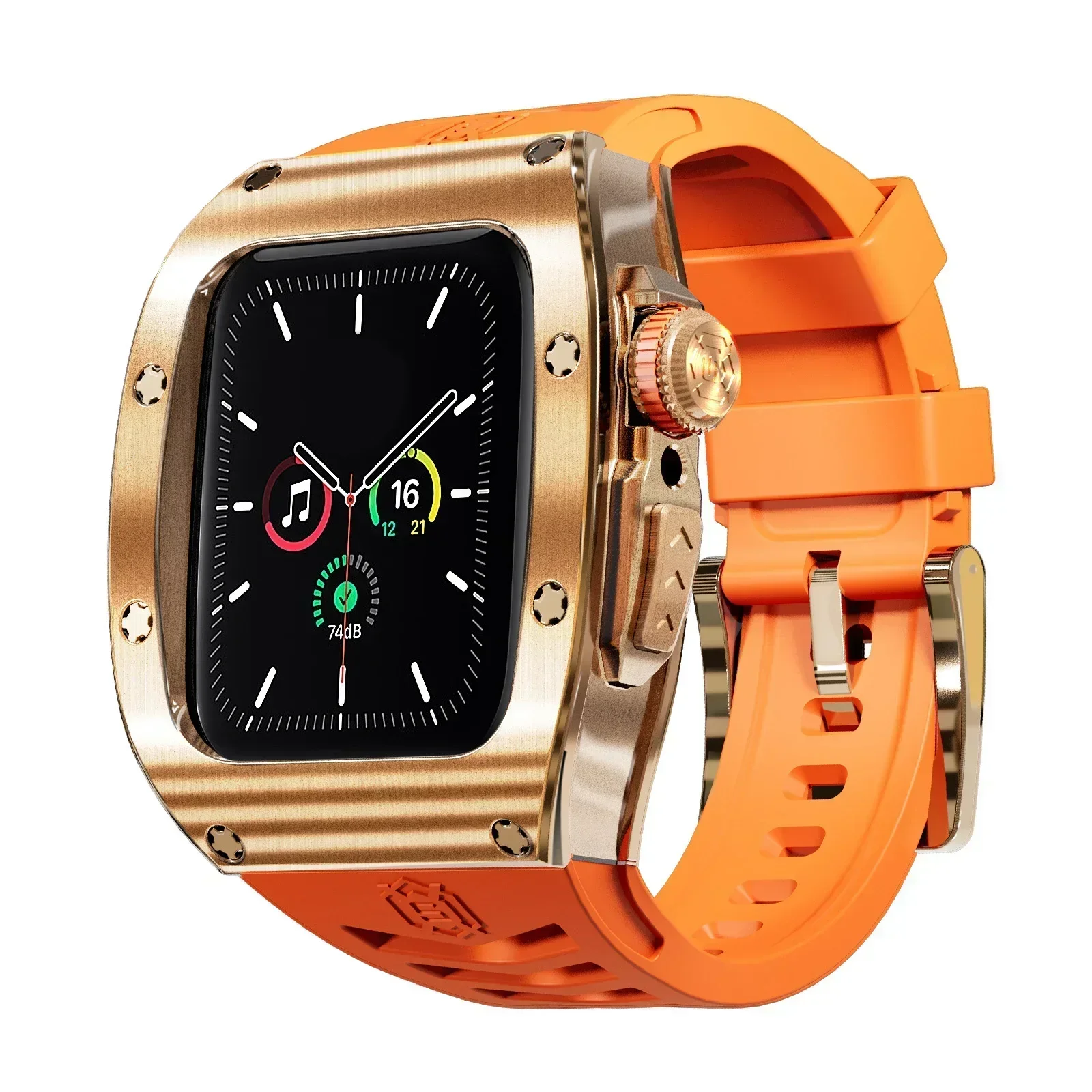 Luxuriöses Modifikationsset für Apple Watch Ultra 2 49 mm, Edelstahlgehäuse für IWatch 9 8 7 6 45 mm 44 mm Sportarmband-Ersatz – Detail 19