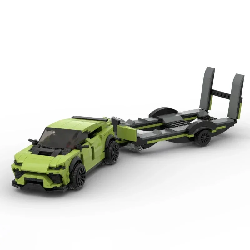 

541 шт. MOC Speed Champions Lamborghinieds Urus спортивный автомобиль модель прицепа строительные блоки технология кирпичи DIY сборка детские игрушки