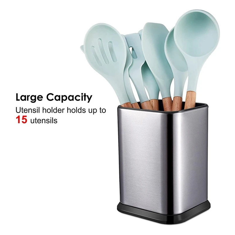 

Rog-eyKitchen Utensil Holder, Utensil Holder for Countertop Cooking Utensil Holder Deep and Stable Organizer for Easy to