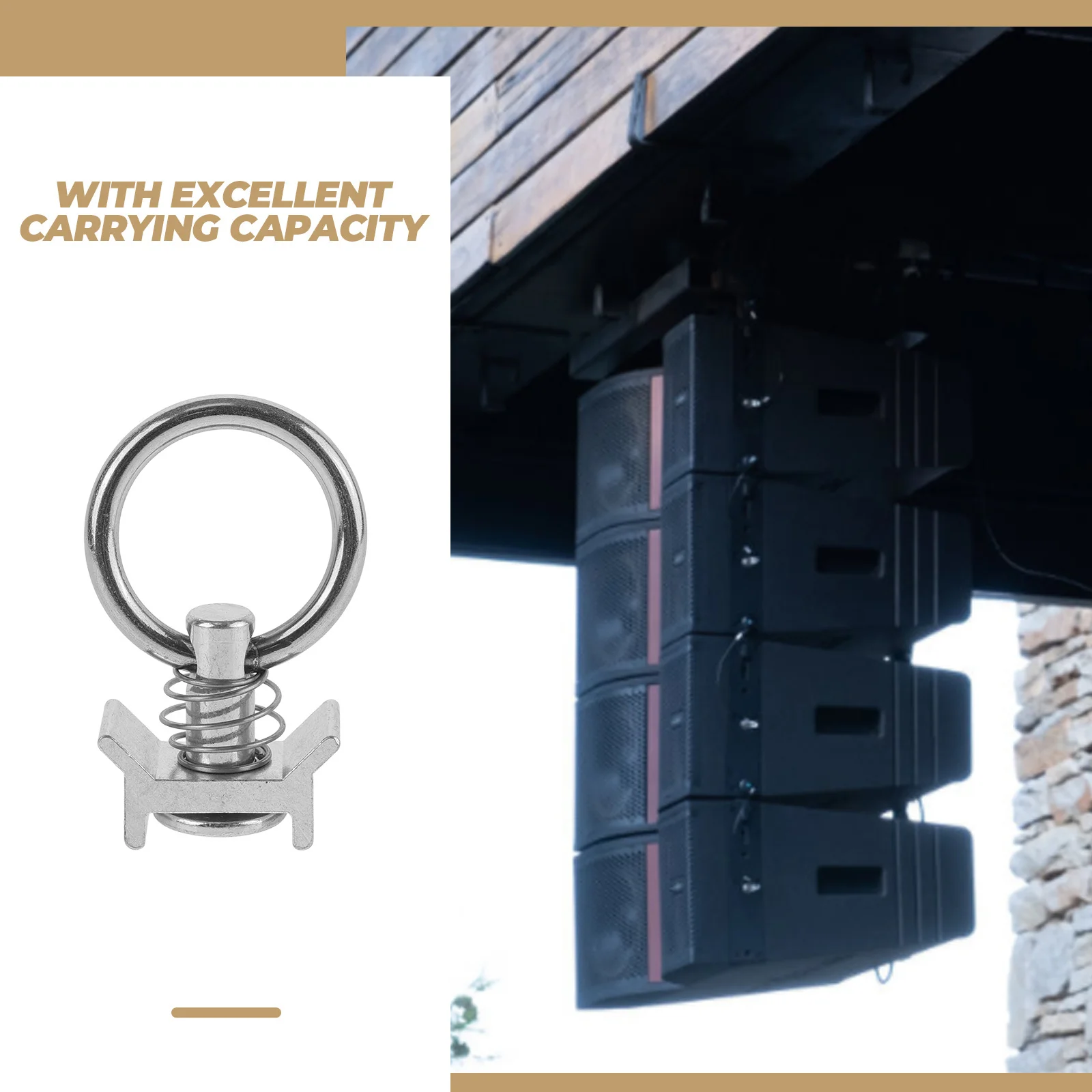 

6pcs Rail Single Fitting Stainless Steel O-Ring For Truck Bed Heavy Duty Cargo Tie Downs Accessories