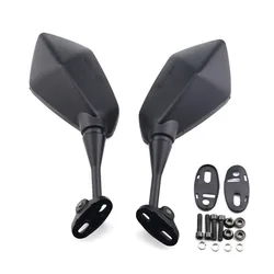 For Honda CBR250R Yamaha YZF R1 R6 R25 R15 R125 R3 R1S R1M FZ6R Mirrors Motorcycle Scooter Rear View Mirror Carbon Look Black