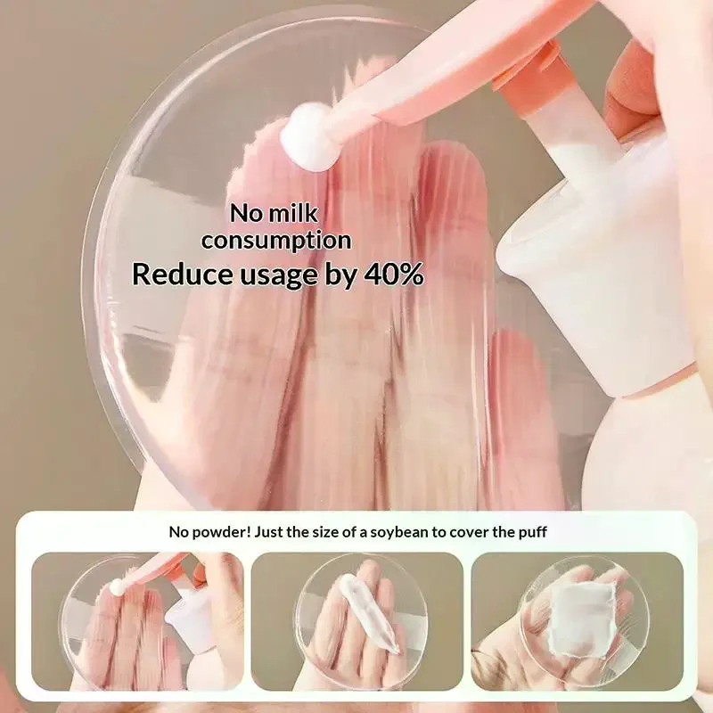 Soft Silicone Gel Powder Puff Sponge For Body Lotion Face Foundation Transparent No Powder Eating Powder Puff Applicator Tools