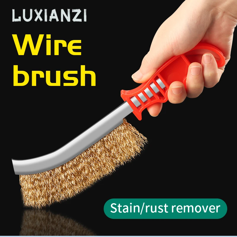 

Щетка из латунной проволоки LUXIANZI для гриля, кухни, удаления ржавчины с посуды, многофункциональный инструмент для чистки