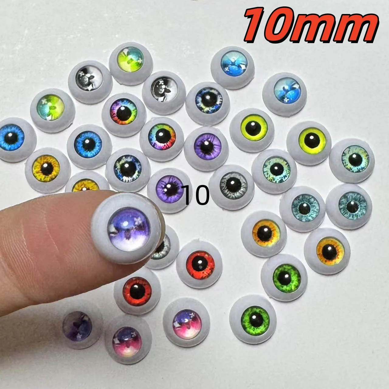 10mm DIY Puppenaugen Zubehör Glas Schüler 10mm Puppe Augapfel Bjd Puppenaugen Ersatzaugen – Detail 3